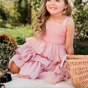 Rachel Parcell Pink Tiered Ruffle Sundress for Girls